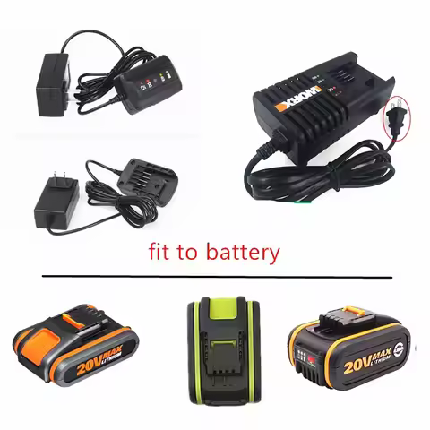 100V-240V Charger for WORX 20V WA3851 WA3860 Rockwell WA3512 WG151e WG151 RW9161 WA3512 WA3511 RW916