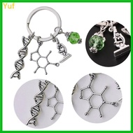 Yuf Science Keychain Microscope Measuring Glass Molecules Key Rings Chemistry Structure Key Chains f