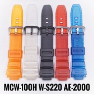 CUSTOM FIT CASIO MCW-100H AE-2000 W-S220 HDD-S100 REPLACEMENT BAND.PU RUBBER.