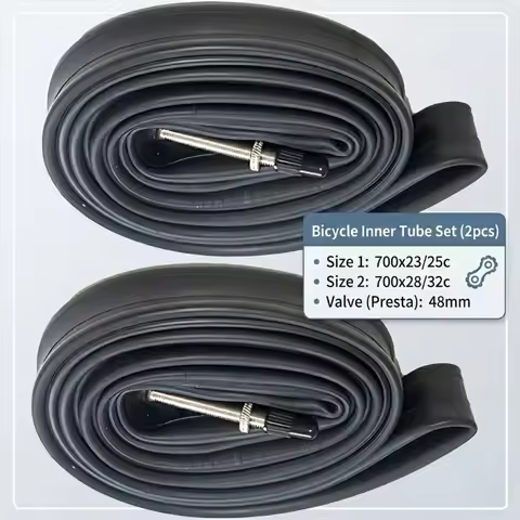 700C Bike Inner Tubes 2 Pack Presta Valve 48mm FV 700x23C 700x25C 700x28C 700x32C Durable Road Cycli