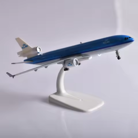 JASON TUTU 20CM KLM McDonnell Douglas MD-11 Aircraft Model Planel Airplane Diecast Metal 1/300 Scale