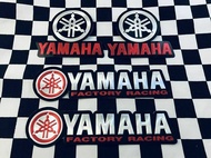 สติ๊กเกอร์ Yamaha Sticker สติกเกอร์ สีแดง แต่งรถ ติดรถ โลโก้ Red Logo 3D ตัวนูน มอเตอร์ไซค์ ยามาฮ่า mslaz yzf r3 r6 r15 aerox fino mio mt tzr nouvo Bigbike Motorcycle Racing [4ชิ้น]