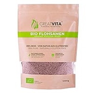 MeaVita Organic Psyllium Seeds, 99% Pure, 1000 g in Bag, Premium Quality from India in Zip Bag.