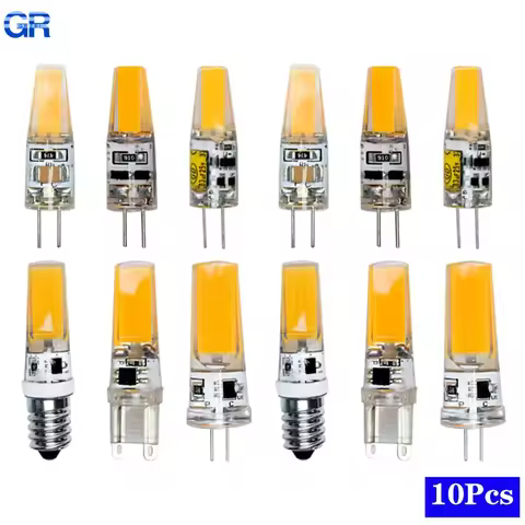 10pcs/lot G4 LED Bulb 12V 3W 6W Light Bulb G9 E14 Led COB Lamp 220V Spotlight Chandelier Lighting Re