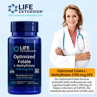 Life Extension Optimized Folate L-Methylfolate 1700 mcg DFE 100 Vegetarian Tablets