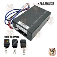 V PRO REMOTE CONTROL 2CH 433MHz ( RECEIVER/REMOTE CONTROL) AUTOGATE GATE DOOR -AUTOGATE ONLINE