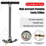 High Pressure up to 4500 Psi 6000psi Stainless Steel 4-stage Hand Pump 300bar PCP Airgun for anchor 