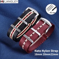 Premium Nylon Strap 18mm 20mm 22mm Flat End Universal Straps Nato Watch Band for Omega 007 for Tudor Man Women Wrist Bracelets