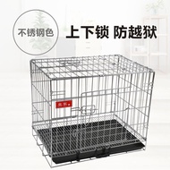 ST/🪁Outdoor Stainless Steel Dog Cage Cat Cage Bright Jiajie Rabbit Cage Wire Cage Dog Cage Medium and Small Dog Cage Ind
