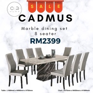 Cadmus Marble Dining Set - 8 Seater