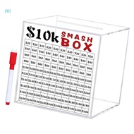 pri 10k Smash Box for Money 10k Saving Challenge Box Money Saving Box Piggy Money Banks for Adult Ca