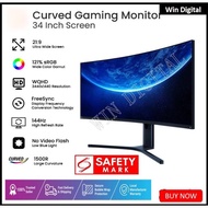 Xiaomi Curved Monitor 34 inch Full HD 144Hz Gaming High Refresh Rate Surface Wide Viewing Safety Mark