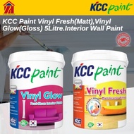 KCC Paint Vinyl Fresh(Matt),Vinyl Glow(Gloss) 5Litre.Interior Wall Paint Cat Dalam Rumah (Kilat),(Ta