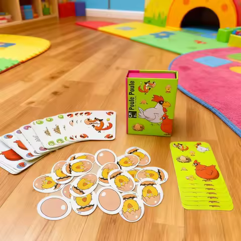 Chicken Chiu Chiu Board Game Grow Up Without Children, 5-8 Years Old Casual Party Card Game, Intelle
