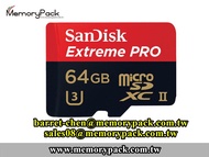 SanDisk Extreme Pro UHS-II SDXC microSD 64GB 記憶卡 單眼 相機 128GB