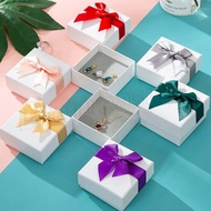 For Wedding Party - Gift Packaging Storage Box - Jewelry Display Storage Container - Square Packaging Cases - Bow Ribbon Jewelry Gift Box - Earring Ring Necklace Jewelry Box
