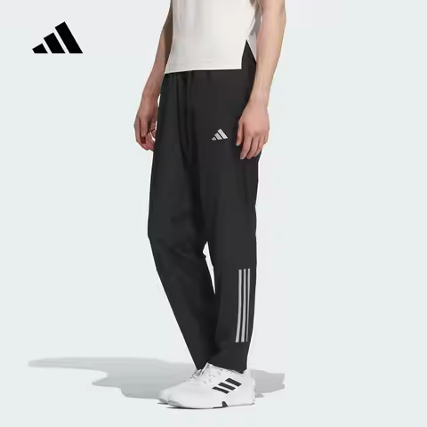 Adidas Official Genuine Mens Woven Pants CLIMACOOL Breathable Three Stripes Sport Casual Trousers Bl