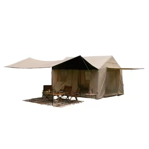 13.86 Inflatable tent with canopy 6-8 people camping starry sky room one bedroom and one living room