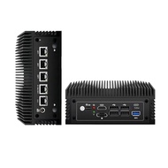 NEOSMAY Fanless POE in Mini PC Barebone with 12th Gen N100 CPU,Firewall Router Mini Computer 4 * 2.5