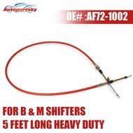 Car Shifter Cable Heavy Duty Race Accessories Kits AF72-1002 For B&M 5 Gear Lever 5 FEET Plastic & M