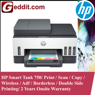 HP Smart Tank 750 / Print / Scan / Copy / Wireless / Adf / Borderless / Double Side Printing/ 2 Year