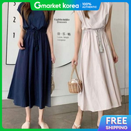 Jq Womens 20S 30S 40S Cool Season Sleeveless Dress Look Easy Wrap Long Dress Short Tee
