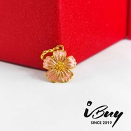 IBUY 916 Gold Pink Cherry Blossom Charm 22K (916)