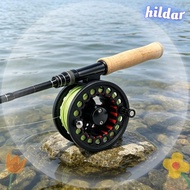 HILDAR Fly Reel Combo, Backing Leader WF Floating Fly Line Fly Fishing Reel, Durable 3/4 5/6 WT Larg