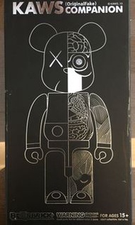 Be@rbrick KAWS 半剖 黑 400%