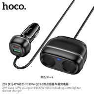 shipshopstore5 Hoco Z59 / Z59A หัวชาร์จในรถยนต์ พร้อมตัวพ่วง ชาร์จเร็ว PD 30W + QC 3.0 เพิ่มช่องบุหร