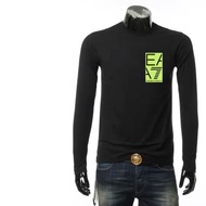 100% Original Armani Exchange AX EA7 White Long sleeve shirt men Round neck man Baju putih lelaki Su