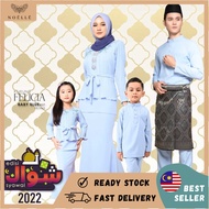 Noelle Baju Raya Family 2023 Baju Kurung Mother Child Baju Melayu Slim Fit Father Son BABY Sedondon FELICIA - BABY BLUE 27