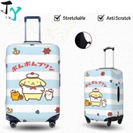 【In Stock】Cute Sanrio Pompompurin Thickened Luggage Cover 18/24/28/32 Inch High Elastic Travel Suitc