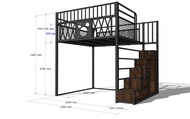 Loft bed customize singapore /king size bed frame customize