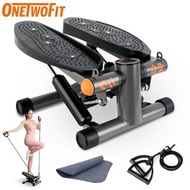ONETWOFIT - 踏步機 家用迷你腳踏車 小型健身車 配地墊和拉力繩 室內 靜音減肥鍛煉 居家必備 健身專用器材 多功能走步機 瘦腿美腿 太空漫步橢圓機——OT052101