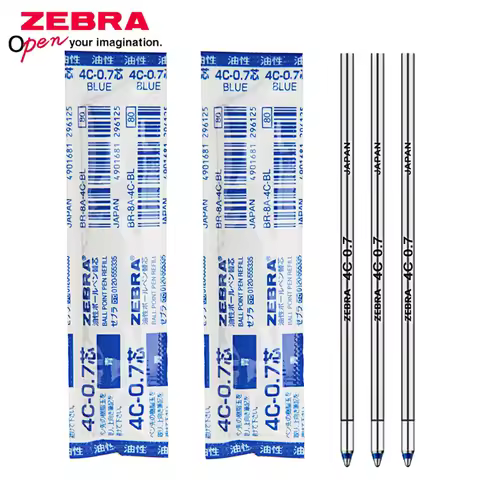 2pcs Japan ZEBRA Gel Pen Refill BR-8A-4C-0.7 for B-1 BA26 BA55 T-3 927AG Ballpoint Pen Refill Red Bl