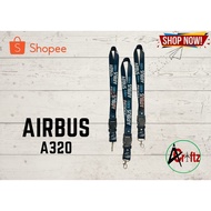 AVCRAFTZ AIRBUS A320 AVIATION LANYARD ID LACE NAVY BLUE FOR AVIATORS ENTHUSIAST