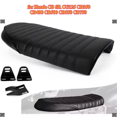 Motorcycle Universal Vintage Saddle Seat Flat Seat for Cafe Racer Seat for Honda CB SR CG125 CB350 C