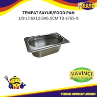 GASTRONOM VEGETABLE/ FOOD PAN 1/9 17.6X10.8X6.5CM TB-1765-9 VAVINCI