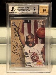 Kobe Bryant 1996 Score Board Rookie Auto Card! BGS9, auto 10