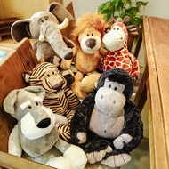 Simulasi Haiwan Hutan Arnab Singa Anjing Anak Patung Mainan Mewah Zirafah Hadiah Anak Patung Gajah