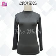Manset Dalaman Kebaya Lengan Panjang Wanita Polos Bahan Spandek Balon Licin Daleman Perempuan Warna