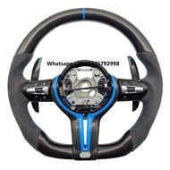 Practical Hot High Quality Carbon Fibre Leather Alcantara Steering Wheel m Sport for Car F10 F30 Ste