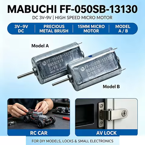 MABUCHI FF-050SB-13130 050 DC Motor 3V-9V 15mm Precious Metal Brush for DIY Car AV Lock