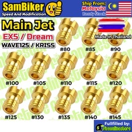 Main Jet EX5 HP GBO Wave125 W125 Modenas KRISS Main Jet For Carburetor Carb Size 80-145 Import Thail