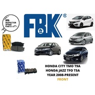 100% FBK HONDA CITY JAZZ TMO T9A T5A TFO YEAR 2008-PRESENT FRONT BRAKE PAD 1SET FD5868MS