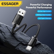 ESSAGER Universal USB Type C Data Cable PD Fast Charging Braided 60W - ES-X60 | [Rofashop]