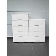 Minimalist 4&amp; 5Tier 6&amp; 7Tier Local Modern Fully Cover Large Storage Cupboard White Plastic Drawer Cabinet Organizer