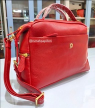 Tas Selempang Top Handle Wanita Bahan Full Kulit Merk Papillon Resmi / K3423