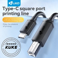 KUKE Printer Cable Type C USB C To USB 2.0 Printer Cable 1m 2m 3m For Phone Tablet PC Laptop Printe